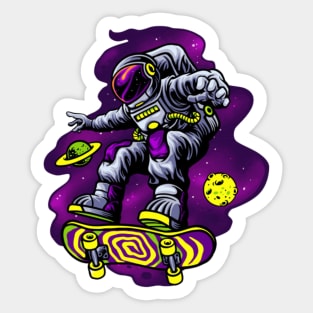 Cosmonaut skater Sticker